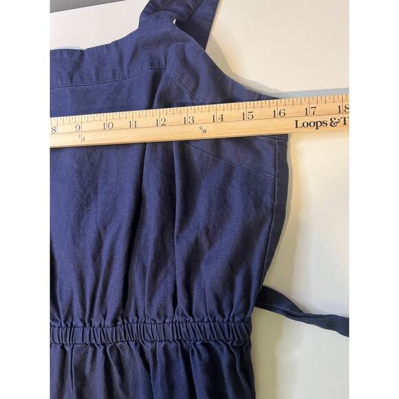 Vineyard Vines Linen Romper in Navy - Women's Size 6 - Picture 7 of 9